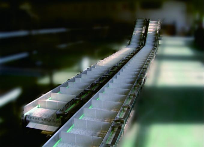 Net Chain Curved Automated Conveyor Systems , Material Handling Equipment Conveyor