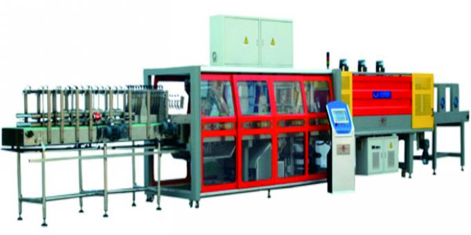 Automatic Straight - Line Wrapping Case Packing Equipment For Bottles / Cans