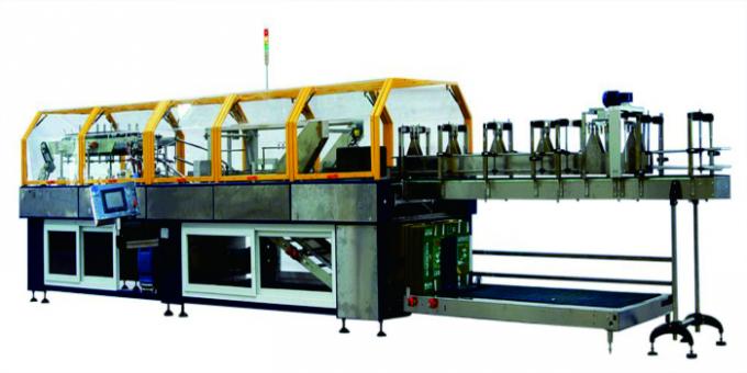 Automatic Straight - Line Wrapping Case Packing Equipment For Bottles / Cans