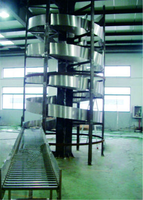 Flexible Industrial Conveyor Belt Systems Vertical Screw - Lift Strong Structure supplier